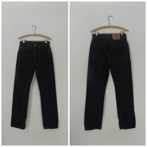 Vintage Levi's 505 Black Denim Jeans size 31 x 34